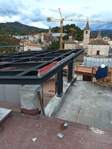 Telaio sostegno per copertura in vetro